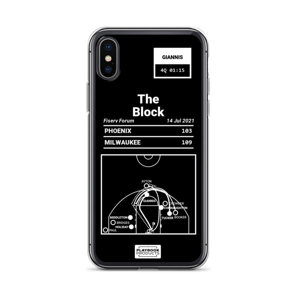 Milwaukee Bucks Greatest Plays iPhone Case: The Block (2021)