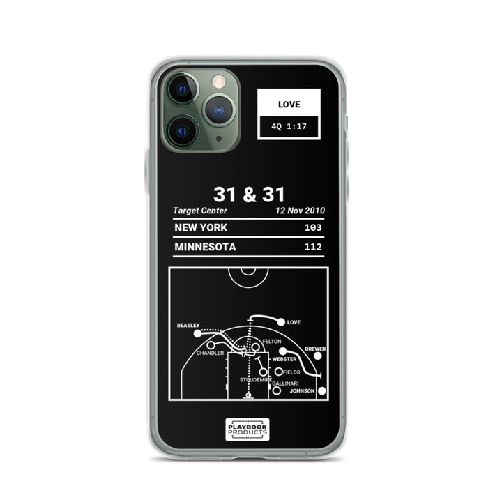 Minnesota Timberwolves Greatest Plays iPhone Case: 31 & 31 (2010)