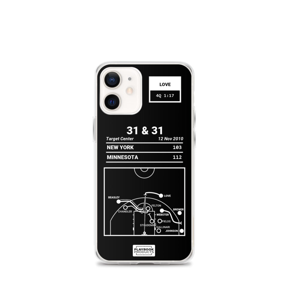Minnesota Timberwolves Greatest Plays iPhone Case: 31 & 31 (2010)