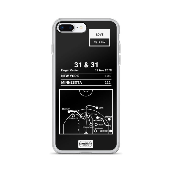 Minnesota Timberwolves Greatest Plays iPhone Case: 31 & 31 (2010)