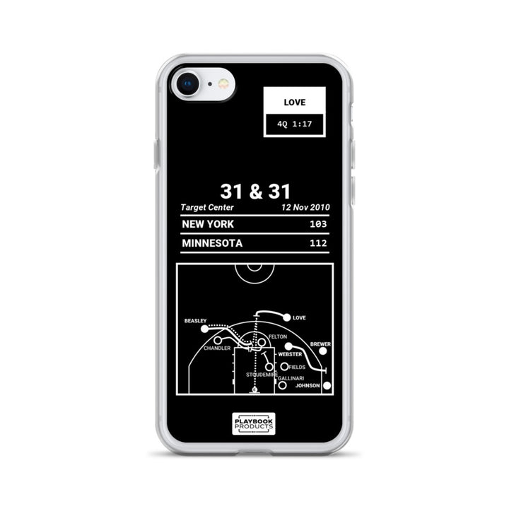 Minnesota Timberwolves Greatest Plays iPhone Case: 31 & 31 (2010)