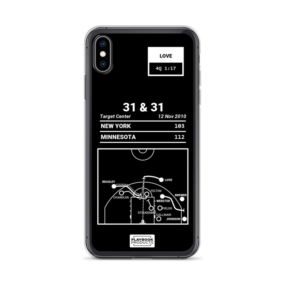 Minnesota Timberwolves Greatest Plays iPhone Case: 31 & 31 (2010)