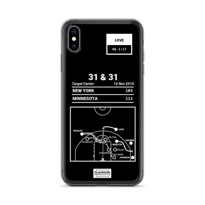 Minnesota Timberwolves Greatest Plays iPhone Case: 31 & 31 (2010)