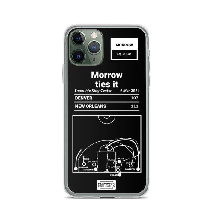 New Orleans Pelicans Greatest Plays iPhone Case: Morrow ties it (2014)