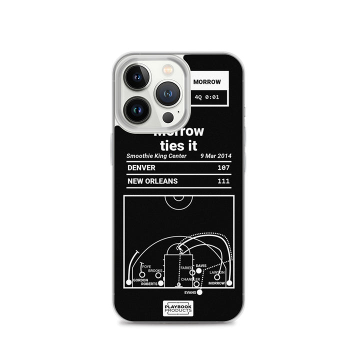 New Orleans Pelicans Greatest Plays iPhone Case: Morrow ties it (2014)