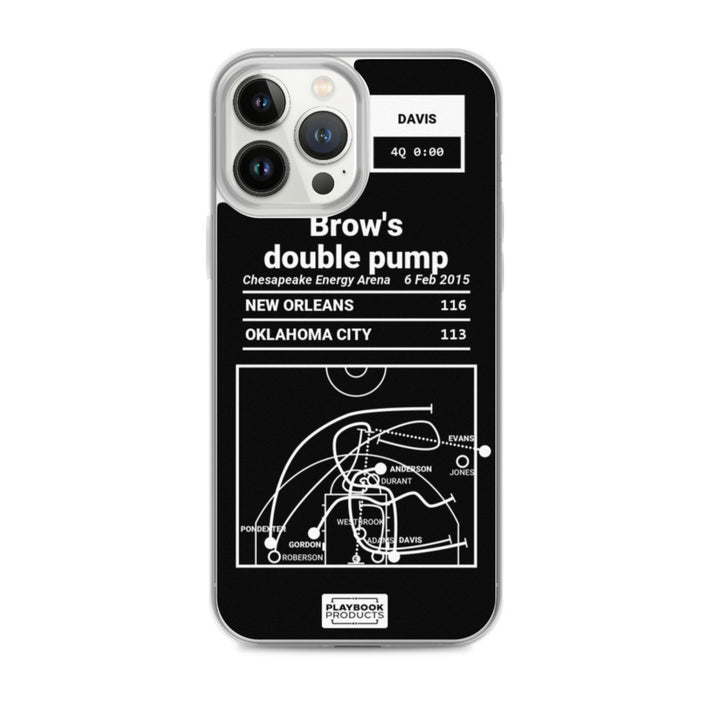 New Orleans Pelicans Greatest Plays iPhone Case: Brow's double pump (2015)