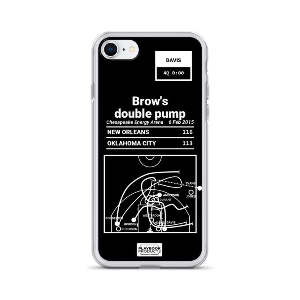 New Orleans Pelicans Greatest Plays iPhone Case: Brow's double pump (2015)