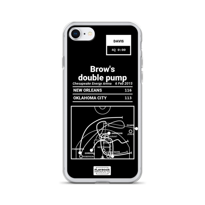 New Orleans Pelicans Greatest Plays iPhone Case: Brow's double pump (2015)