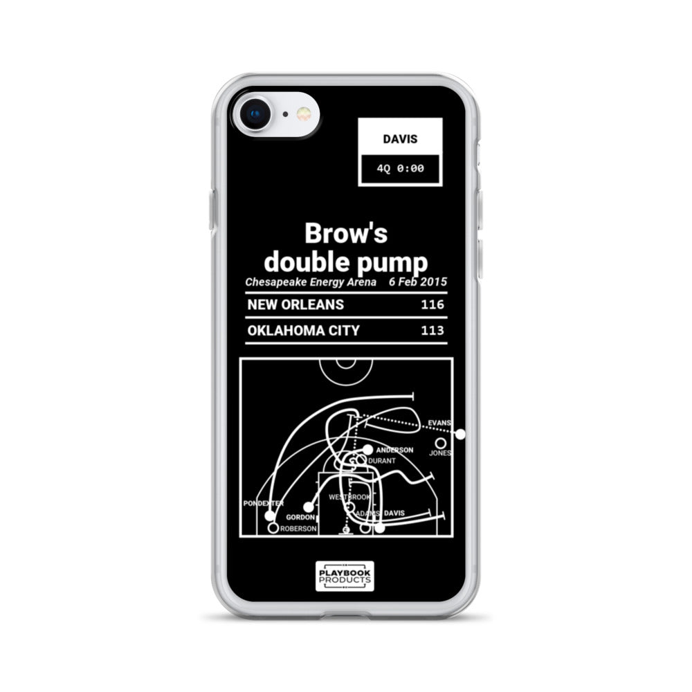 New Orleans Pelicans Greatest Plays iPhone Case: Brow's double pump (2015)
