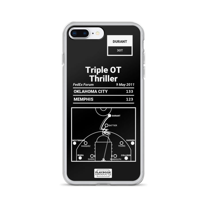 Oklahoma City Thunder Greatest Plays iPhone Case: Triple OT Thriller (2011)