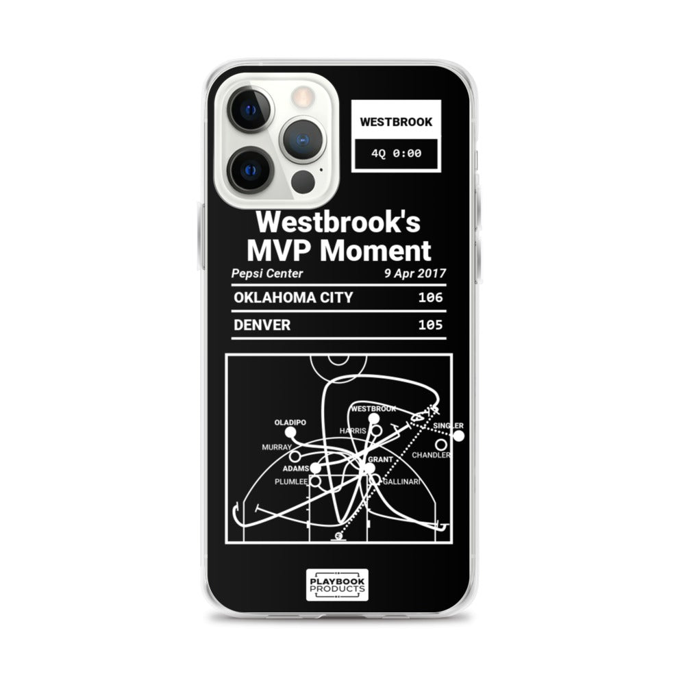 Oklahoma City Thunder Greatest Plays iPhone Case: Westbrook's MVP Moment (2017)