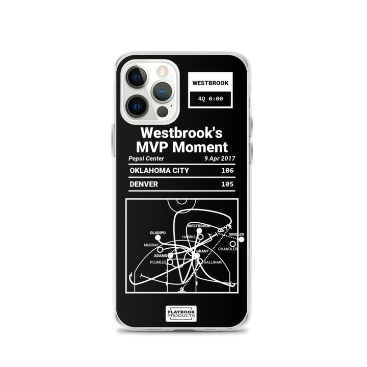 Oklahoma City Thunder Greatest Plays iPhone Case: Westbrook's MVP Moment (2017)