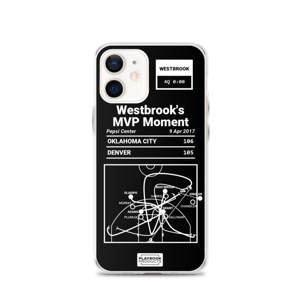 Oklahoma City Thunder Greatest Plays iPhone Case: Westbrook's MVP Moment (2017)