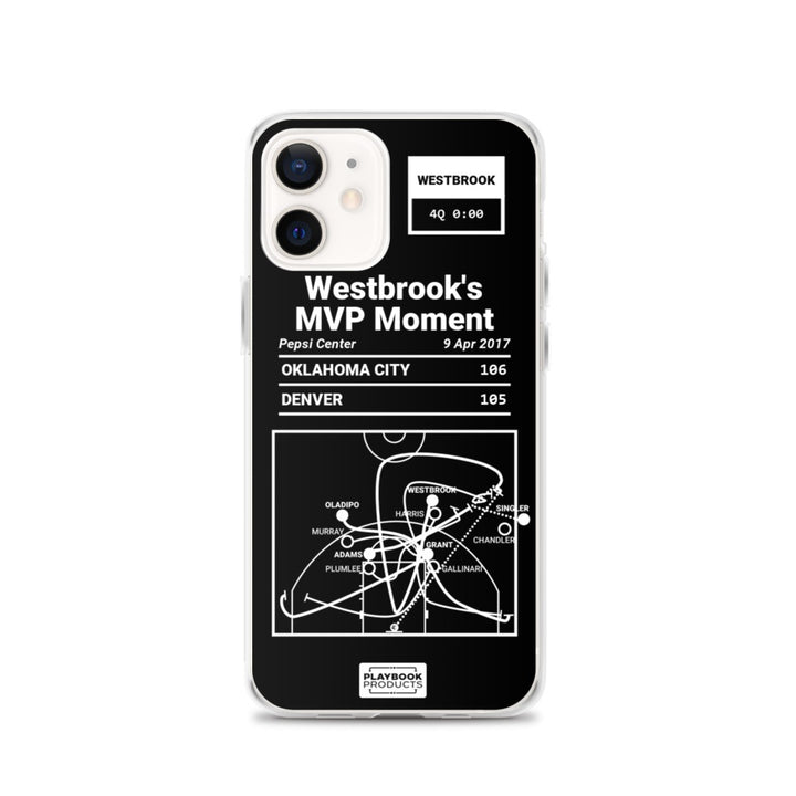 Oklahoma City Thunder Greatest Plays iPhone Case: Westbrook's MVP Moment (2017)