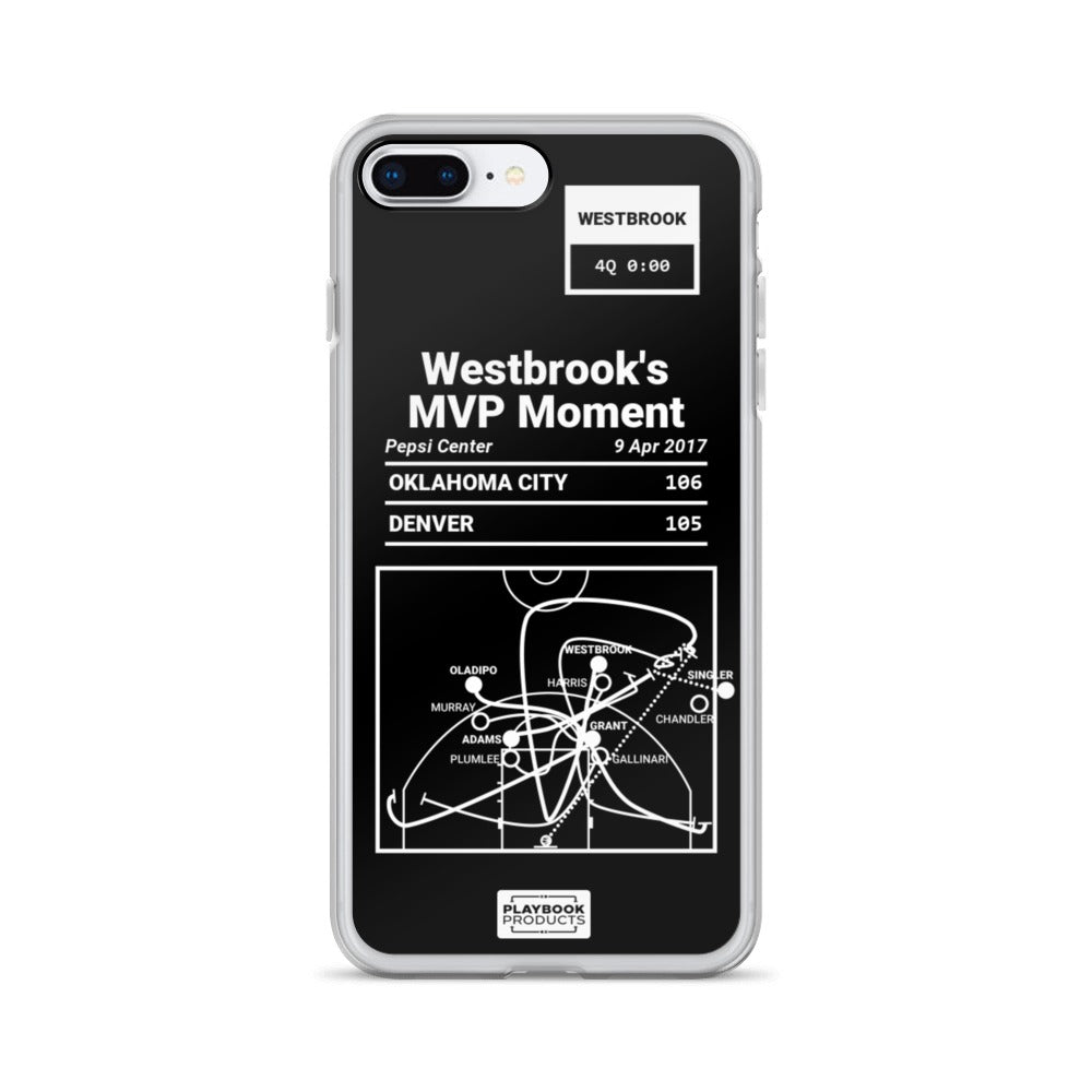 Oklahoma City Thunder Greatest Plays iPhone Case: Westbrook's MVP Moment (2017)