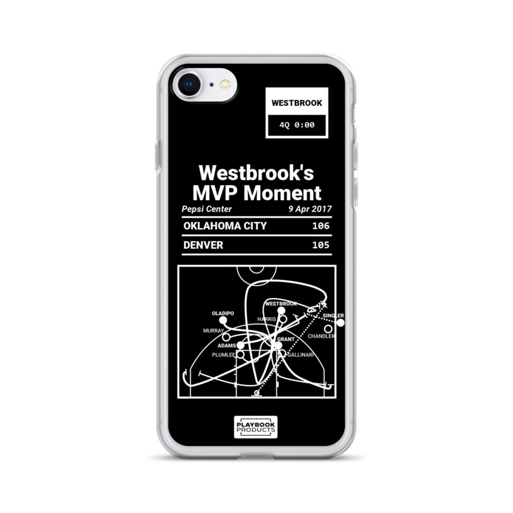 Oklahoma City Thunder Greatest Plays iPhone Case: Westbrook's MVP Moment (2017)