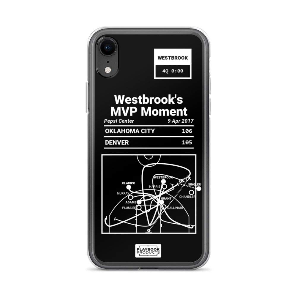 Oklahoma City Thunder Greatest Plays iPhone Case: Westbrook's MVP Moment (2017)