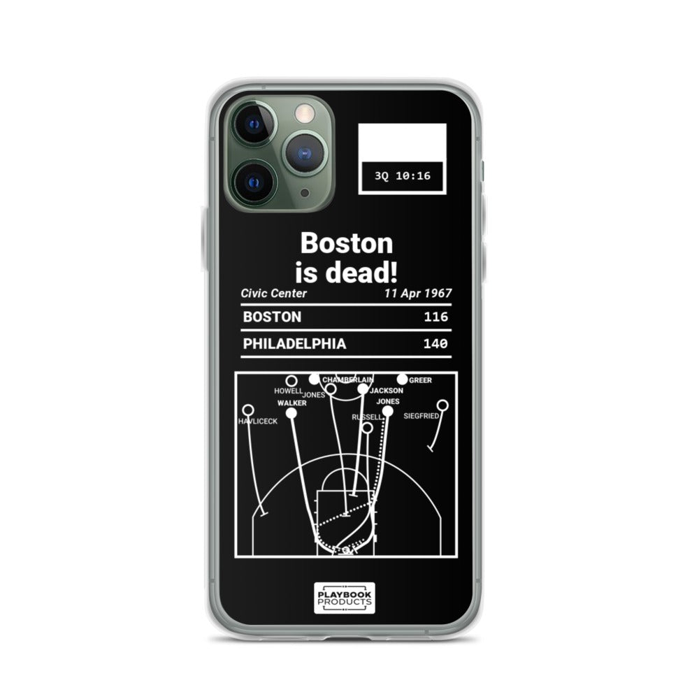 Philadelphia Sixers Greatest Plays iPhone Case: Boston is dead! (1967)