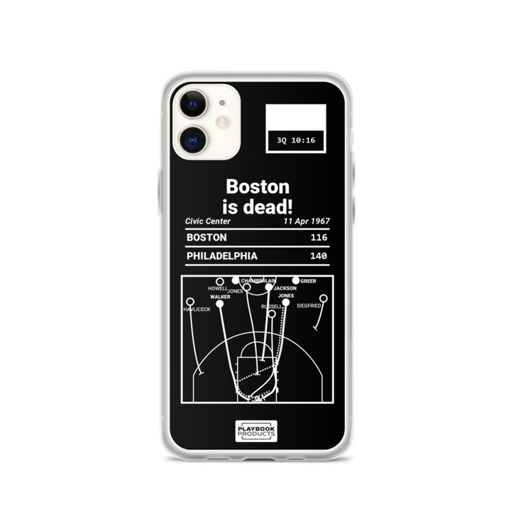 Philadelphia Sixers Greatest Plays iPhone Case: Boston is dead! (1967)