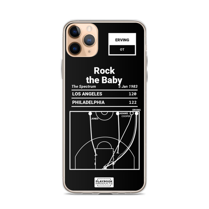 Philadelphia Sixers Greatest Plays iPhone Case: Rock the Baby (1983)