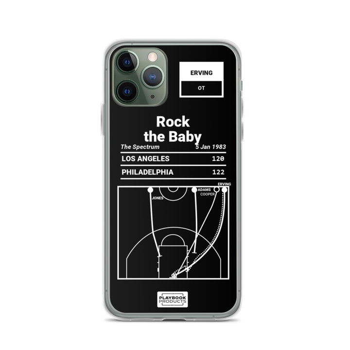 Philadelphia Sixers Greatest Plays iPhone Case: Rock the Baby (1983)
