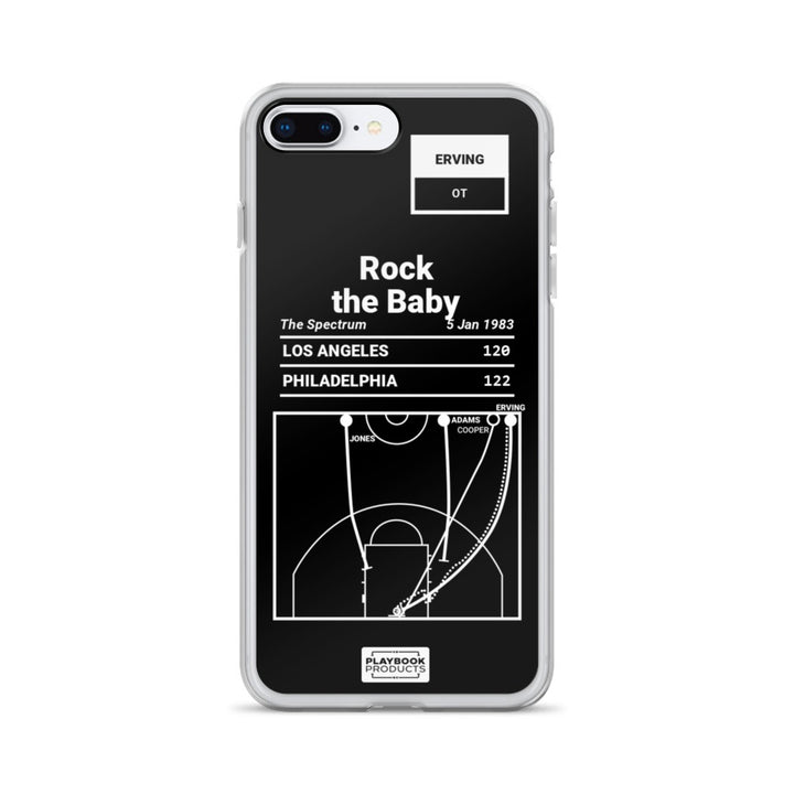 Philadelphia Sixers Greatest Plays iPhone Case: Rock the Baby (1983)