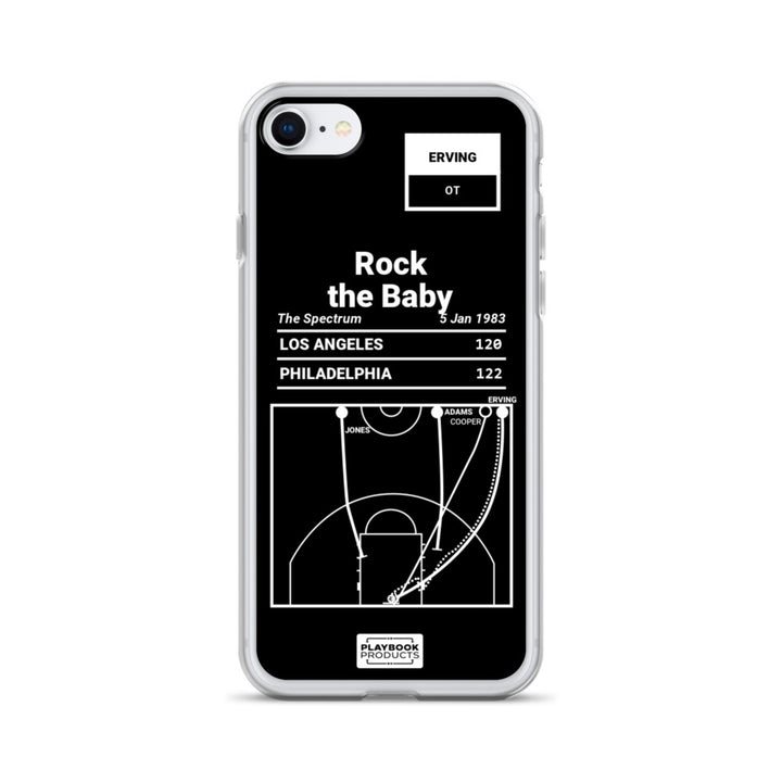 Philadelphia Sixers Greatest Plays iPhone Case: Rock the Baby (1983)