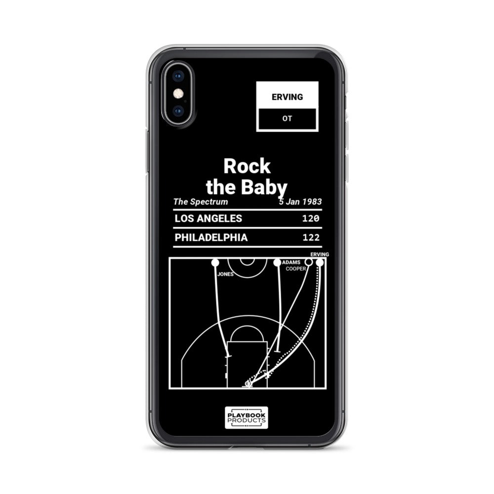 Philadelphia Sixers Greatest Plays iPhone Case: Rock the Baby (1983)