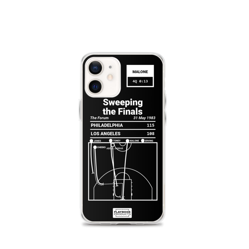 Philadelphia Sixers Greatest Plays iPhone Case: Sweeping the Finals (1983)
