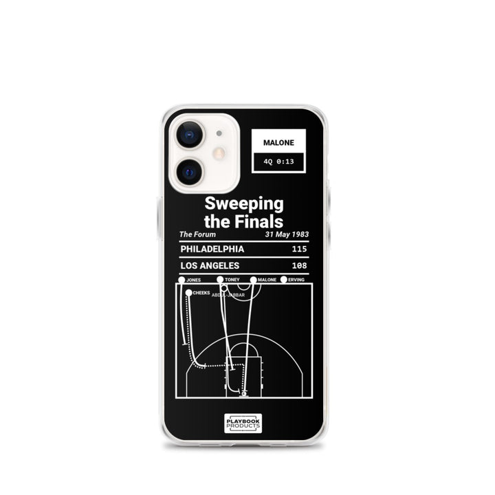 Philadelphia Sixers Greatest Plays iPhone Case: Sweeping the Finals (1983)