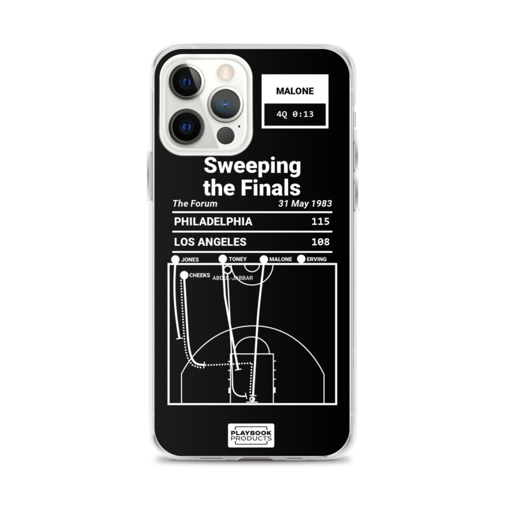 Philadelphia Sixers Greatest Plays iPhone Case: Sweeping the Finals (1983)