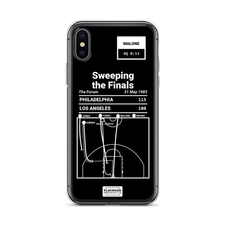 Philadelphia Sixers Greatest Plays iPhone Case: Sweeping the Finals (1983)