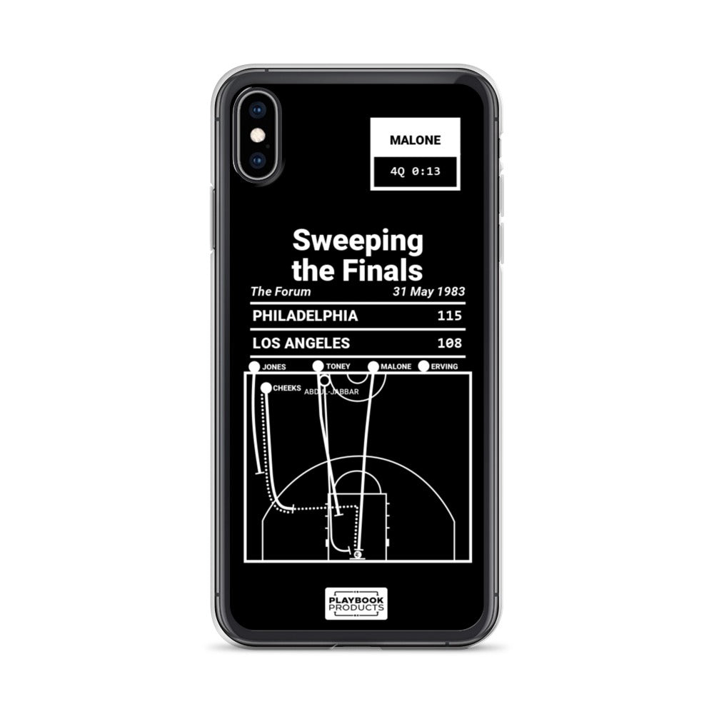 Philadelphia Sixers Greatest Plays iPhone Case: Sweeping the Finals (1983)