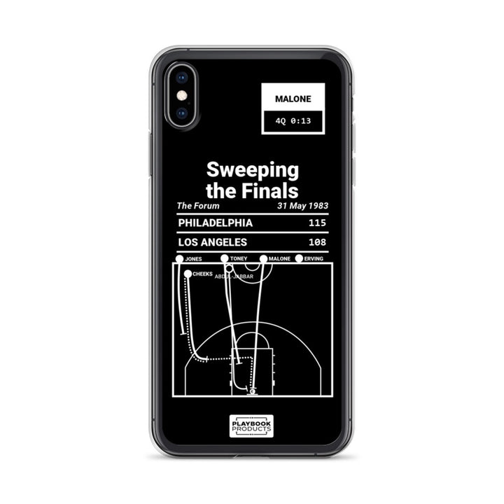 Philadelphia Sixers Greatest Plays iPhone Case: Sweeping the Finals (1983)