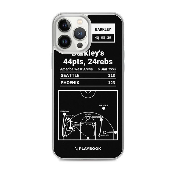 Phoenix Suns Greatest Plays iPhone Case: Barkley's 44pts, 24rebs (1993)