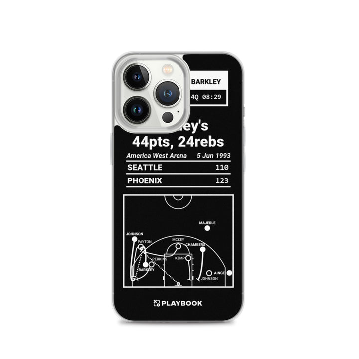 Phoenix Suns Greatest Plays iPhone Case: Barkley's 44pts, 24rebs (1993)
