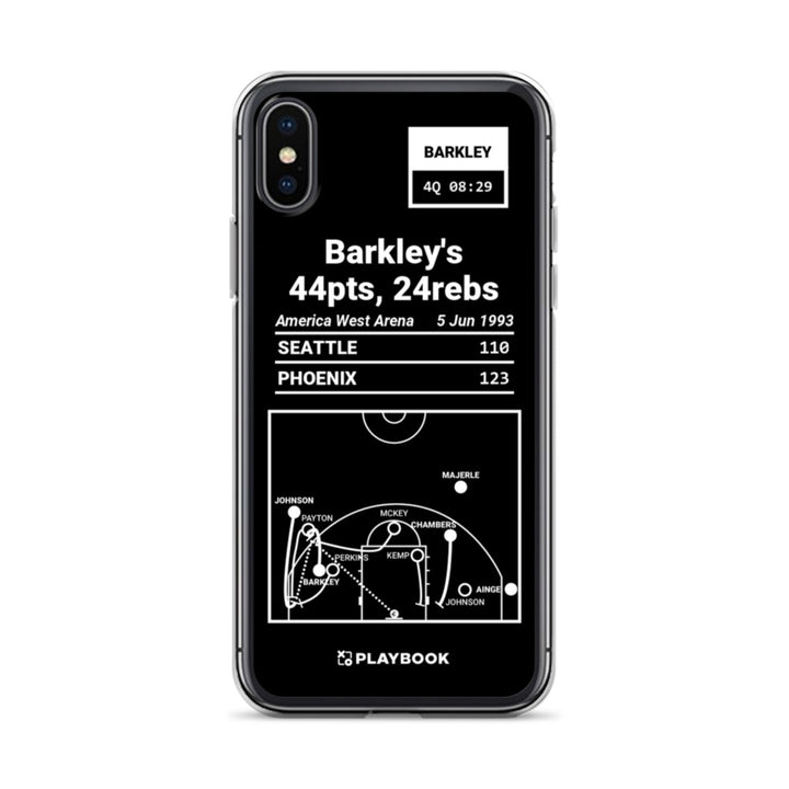 Phoenix Suns Greatest Plays iPhone Case: Barkley's 44pts, 24rebs (1993)