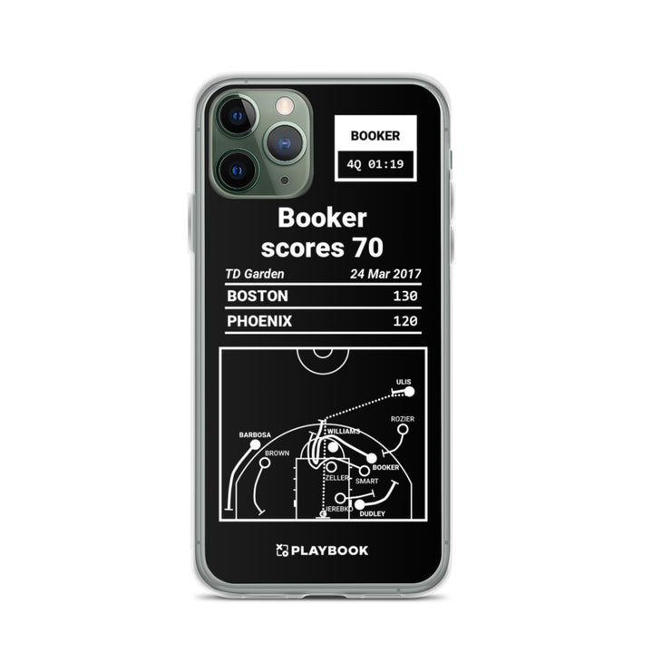 Phoenix Suns Greatest Plays iPhone Case: Booker scores 70 (2017)