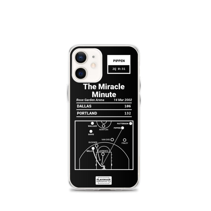 Portland Trail Blazers Greatest Plays iPhone Case: The Miracle Minute (2002)