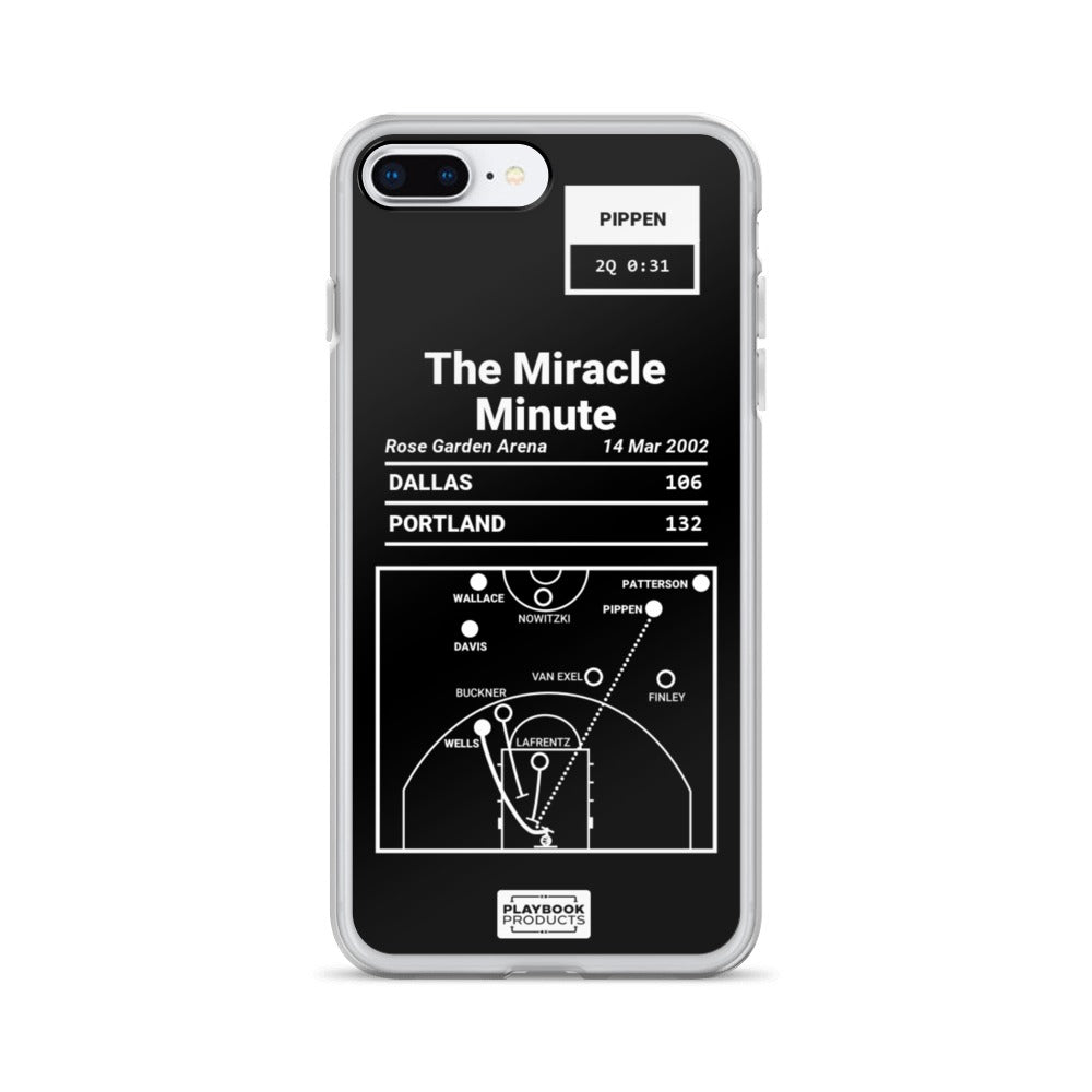 Portland Trail Blazers Greatest Plays iPhone Case: The Miracle Minute (2002)