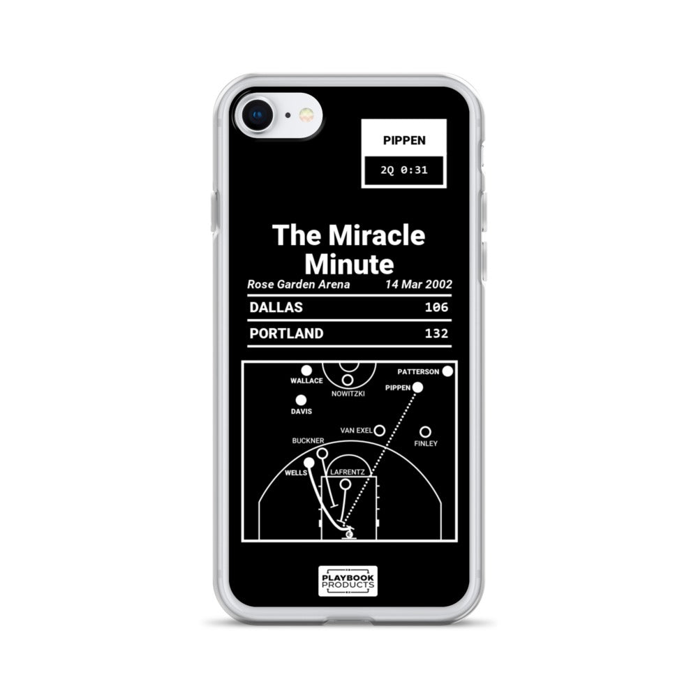 Portland Trail Blazers Greatest Plays iPhone Case: The Miracle Minute (2002)