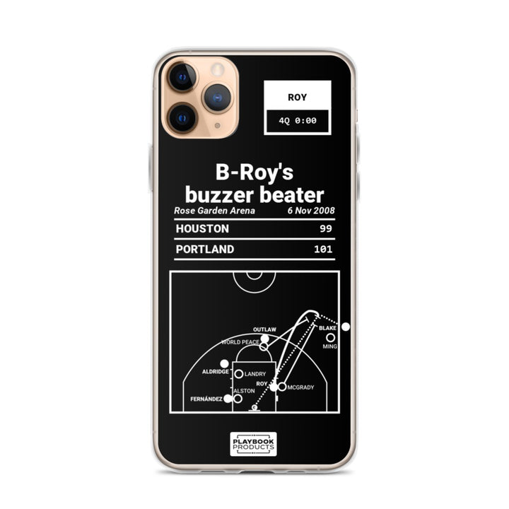 Portland Trail Blazers Greatest Plays iPhone Case: B-Roy's buzzer beater (2008)