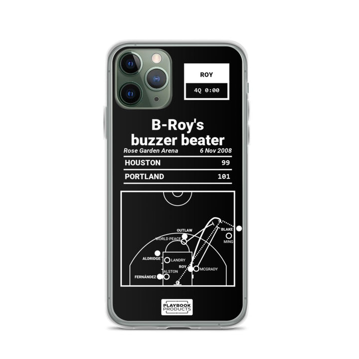 Portland Trail Blazers Greatest Plays iPhone Case: B-Roy's buzzer beater (2008)