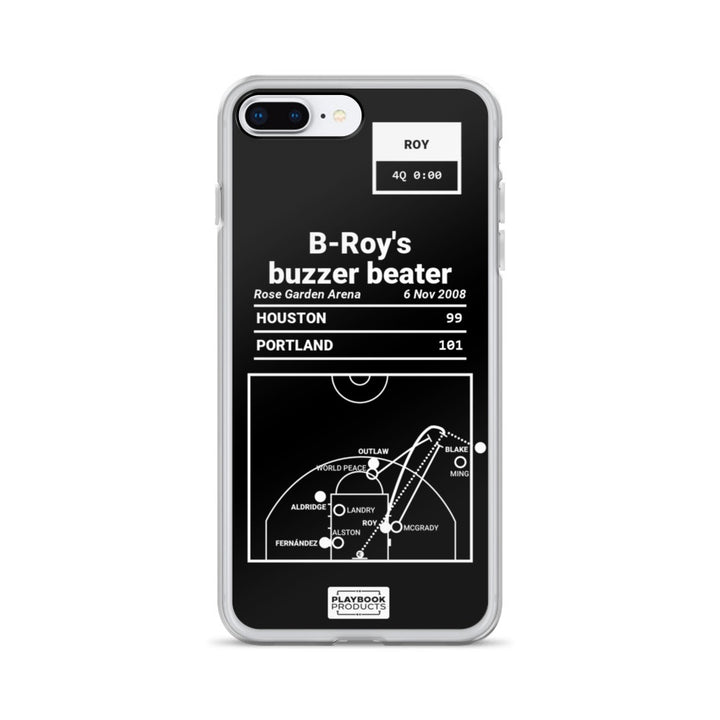 Portland Trail Blazers Greatest Plays iPhone Case: B-Roy's buzzer beater (2008)