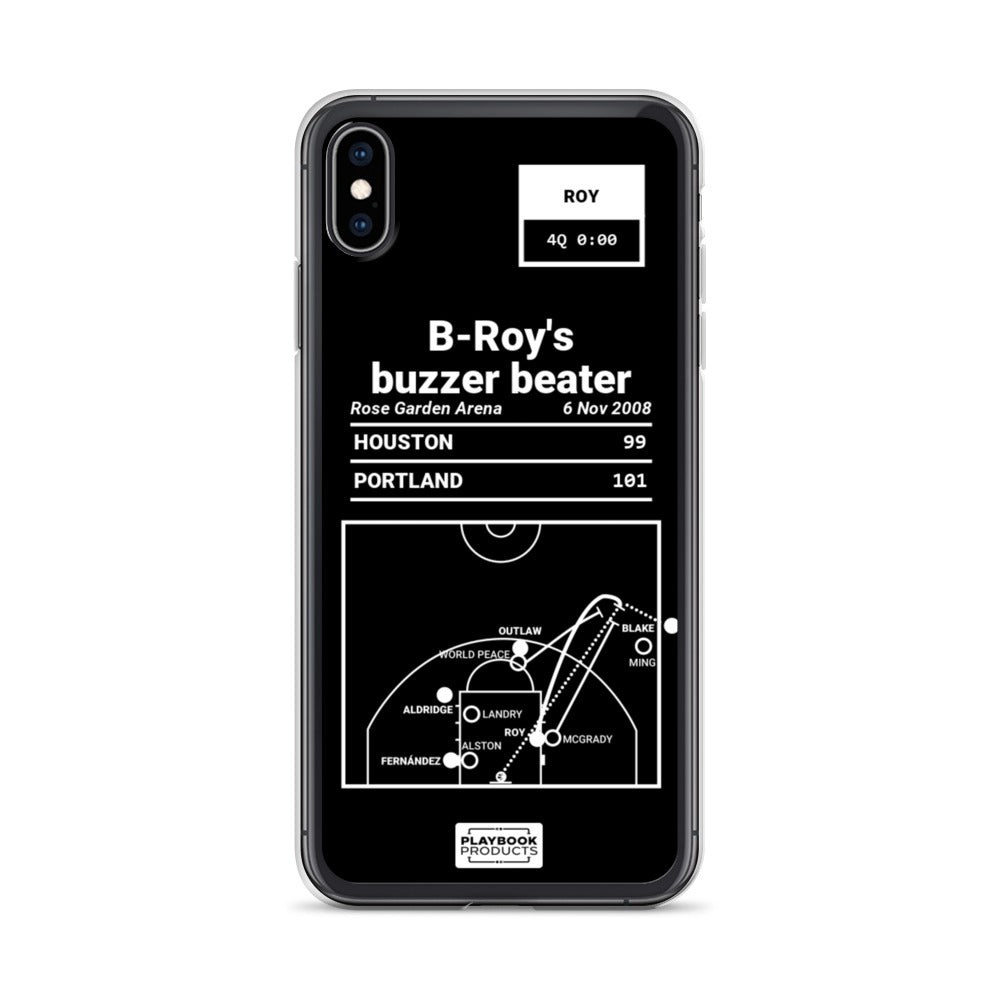 Portland Trail Blazers Greatest Plays iPhone Case: B-Roy's buzzer beater (2008)