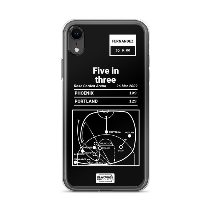 Portland Trail Blazers Greatest Plays iPhone Case: Five in three (2009)