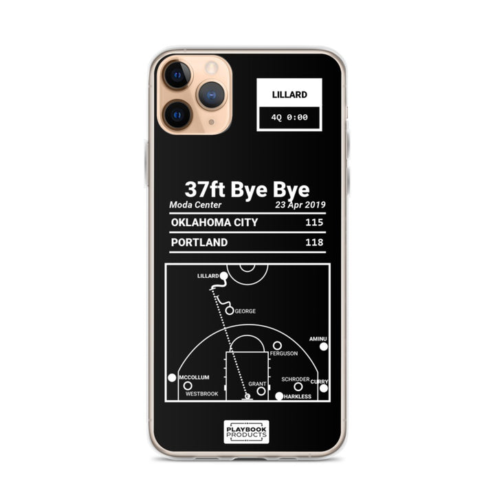 Portland Trail Blazers Greatest Plays iPhone Case: 37ft Bye Bye (2019)