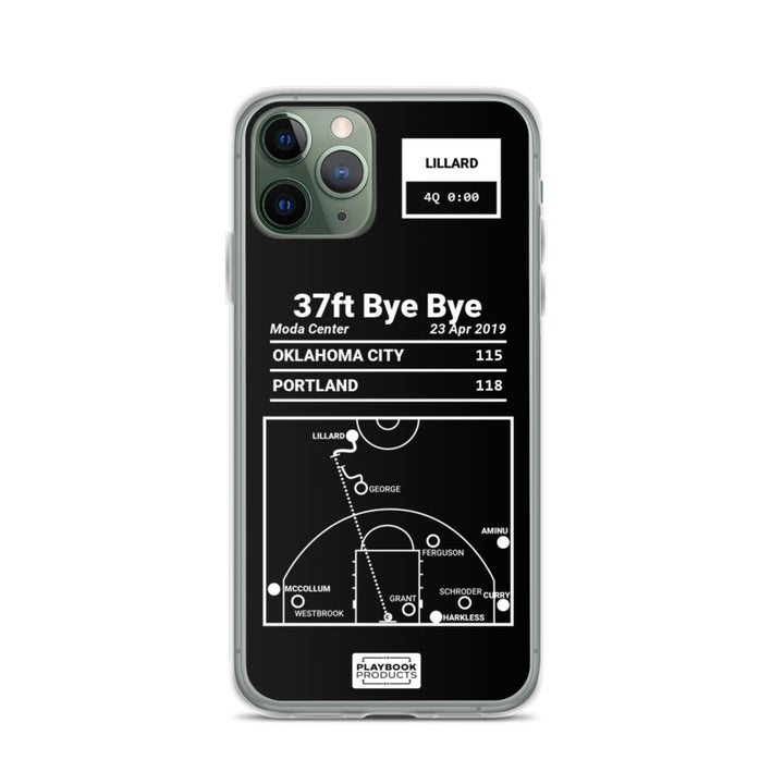 Portland Trail Blazers Greatest Plays iPhone Case: 37ft Bye Bye (2019)