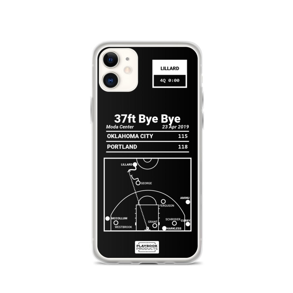 Portland Trail Blazers Greatest Plays iPhone Case: 37ft Bye Bye (2019)