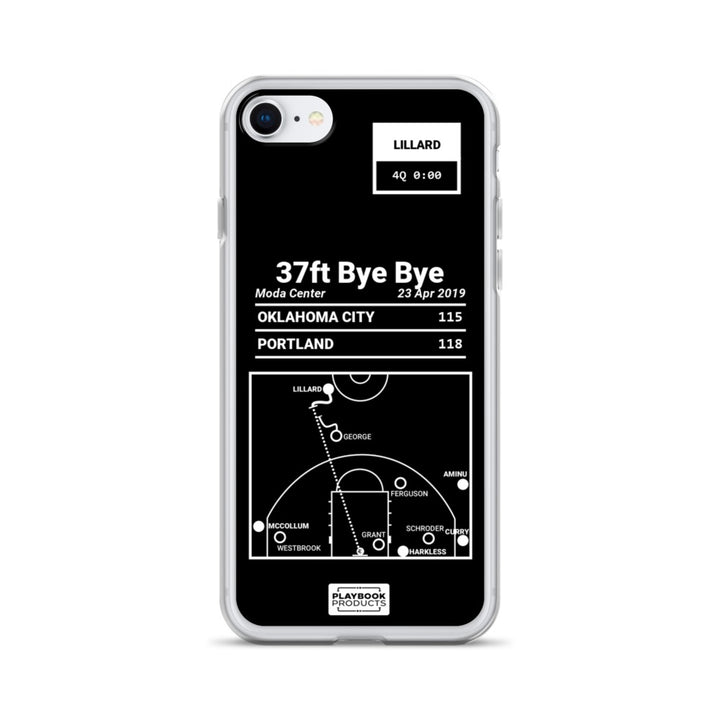 Portland Trail Blazers Greatest Plays iPhone Case: 37ft Bye Bye (2019)